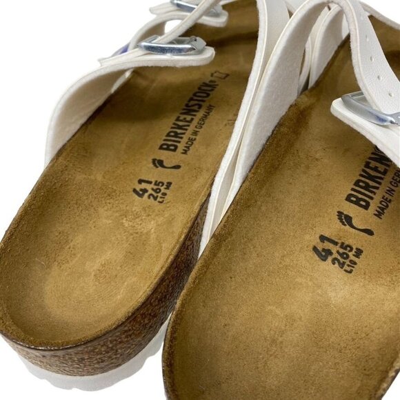 Birkenstock Sydney Birko-Flor Sandal White Sz 41/ Women's 10 - Picture 6 of 8